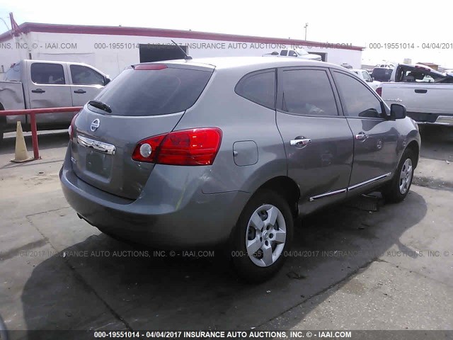 JN8AS5MT2FW665864 - 2015 NISSAN ROGUE SELECT S GRAY photo 4