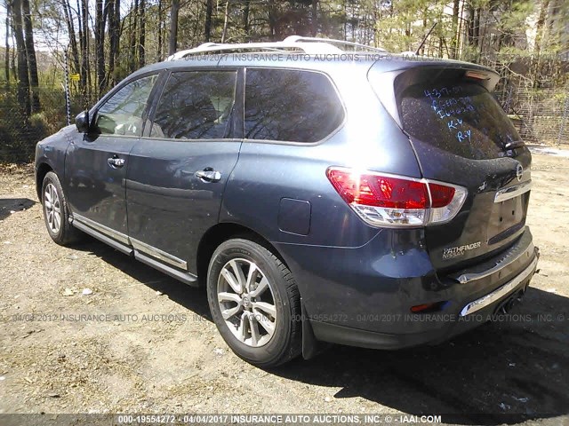5N1AR2MN8EC704203 - 2014 NISSAN PATHFINDER S/SV/SL/PLATINUM 蓝色 照片 3
