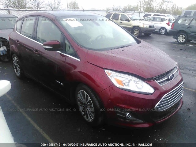 1FADP5DU5HL101073 - 2017 FORD C-MAX TITANIUM RED photo 1