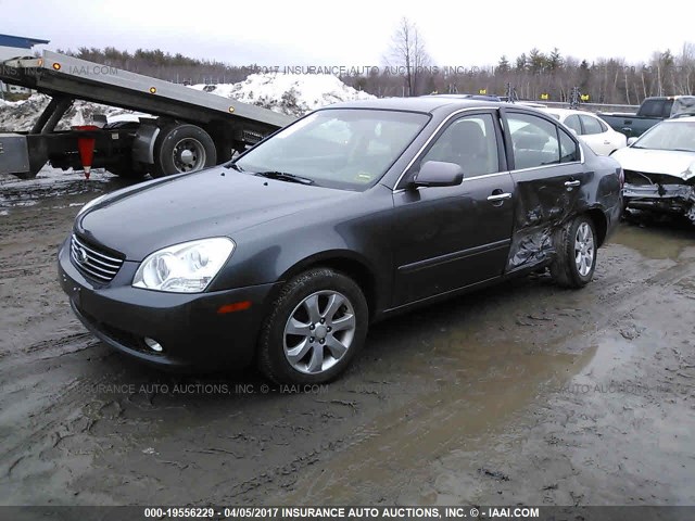 KNAGE124185244046 - 2008 KIA OPTIMA LX/EX GRAY photo 2