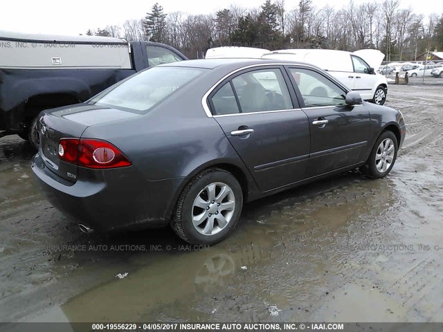 KNAGE124185244046 - 2008 KIA OPTIMA LX/EX GRAY photo 4