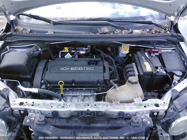 1G1JA5SH4D4161234 - 2013 CHEVROLET SONIC LS ვერცხლისფერი ფოტო 10