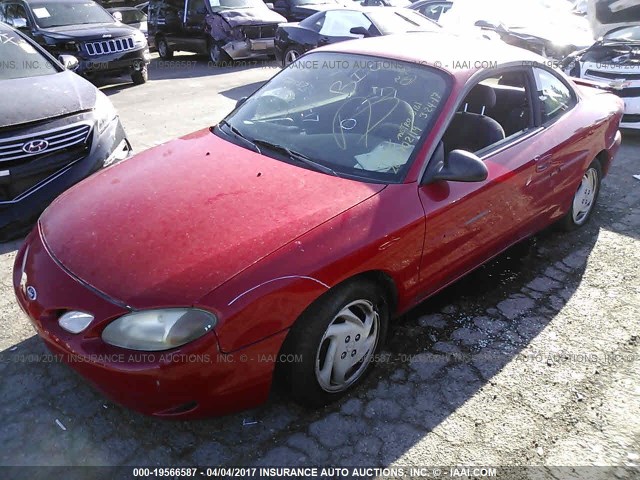 3FAFP11381R174412 - 2001 FORD ESCORT ZX2 RED photo 2