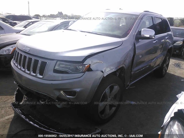 1C4RJFCG7GC367275 - 2016 JEEP GRAND CHEROKEE OVERLAND SILVER photo 2