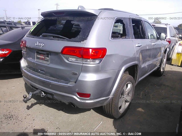 1C4RJFCG7GC367275 - 2016 JEEP GRAND CHEROKEE OVERLAND SILVER photo 4