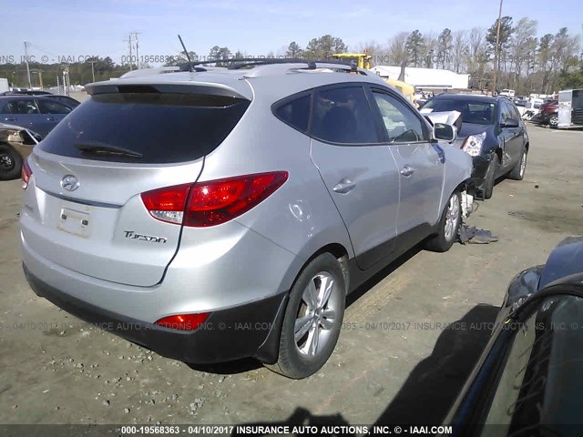 KM8JU3AC8CU460048 - 2012 HYUNDAI TUCSON GLS/LIMITED SILVER photo 4