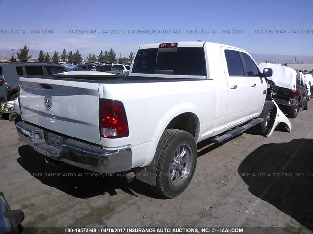 3C6UD5NL8CG333527 - 2012 DODGE RAM 2500 LARAMIE WHITE photo 4