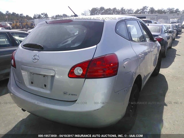 JN8AS58V09W192062 - 2009 NISSAN ROGUE S/SL SILVER photo 4