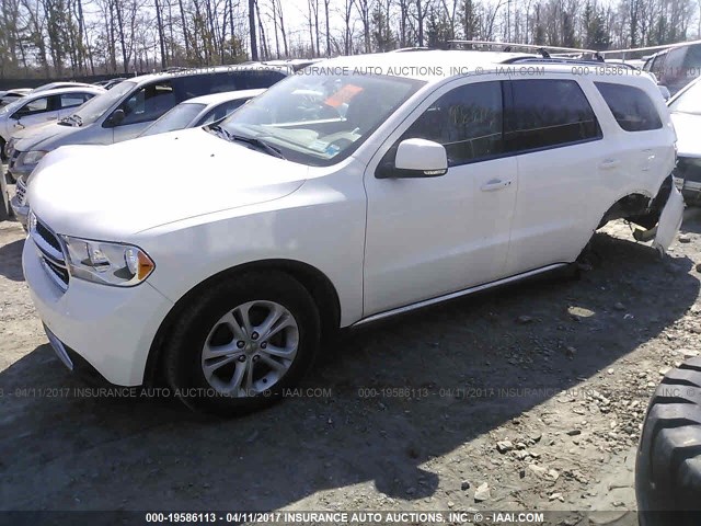 1D4RE4GG3BC599063 - 2011 DODGE DURANGO CREW WHITE photo 2