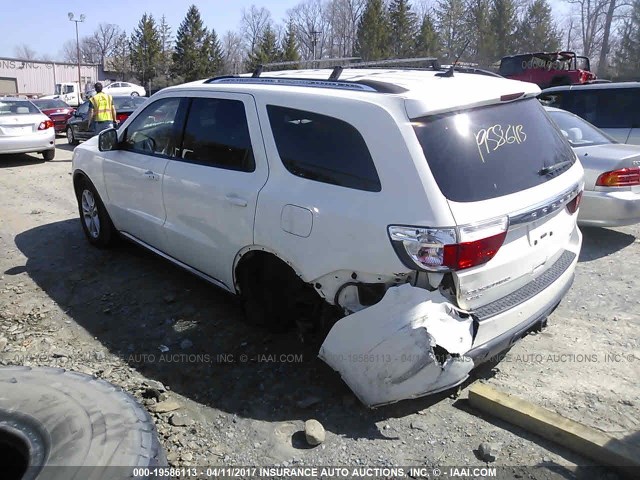 1D4RE4GG3BC599063 - 2011 DODGE DURANGO CREW WHITE photo 3