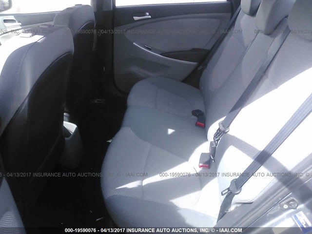 KMHCT4AE6CU200430 - 2012 HYUNDAI ACCENT GLS/GS GRAY photo 8