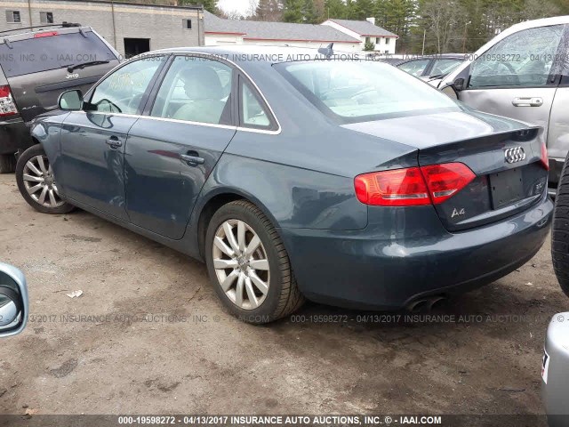 WAUSF78K59N037757 - 2009 AUDI A4 PREMIUM PLUS GRAY photo 3