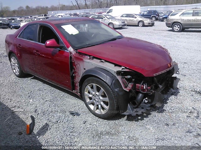 1G6DF577780184092 - 2008 CADILLAC CTS RED photo 1
