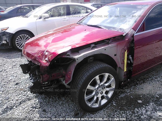 1G6DF577780184092 - 2008 CADILLAC CTS RED photo 6