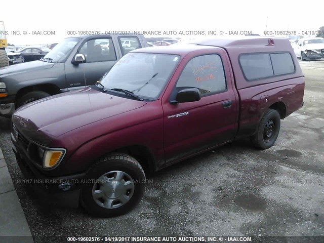 4TAUN41B6SZ039017 - 1995 TOYOTA TACOMA RED photo 2