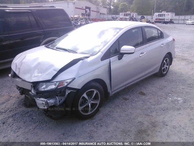 19XFB2F7XFE013293 - 2015 HONDA CIVIC SE SILVER photo 2