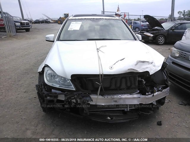 WDDGF8AB8DR267454 - 2013 MERCEDES-BENZ C 300 4MATIC WHITE photo 6