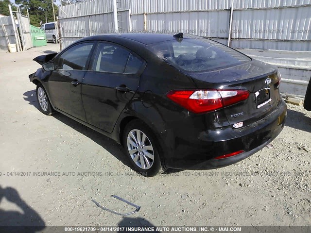 KNAFX4A67E5126119 - 2014 KIA FORTE LX BLACK photo 3