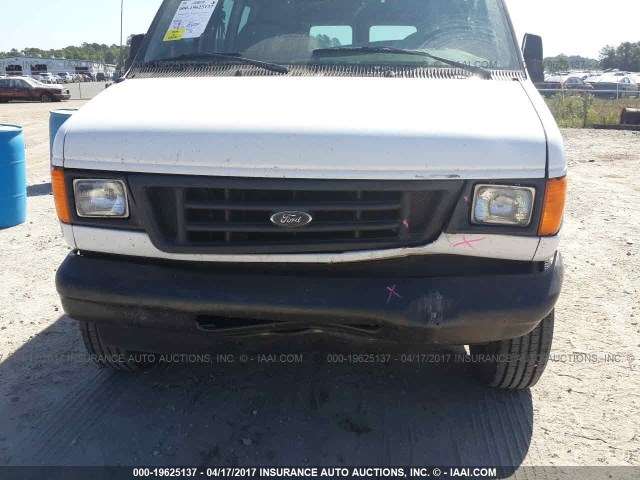 1FTNE24W06HB17640 - 2006 FORD E250 E250 VAN WHITE photo 6