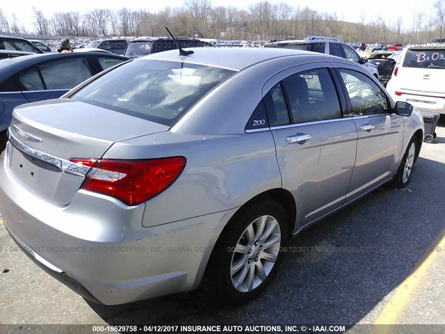 1C3CCBCG7DN583253 - 2013 CHRYSLER 200 LIMITED SILVER photo 4