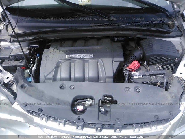 5FNRL38765B011644 - 2005 HONDA ODYSSEY EXL ვერცხლისფერი ფოტო 10