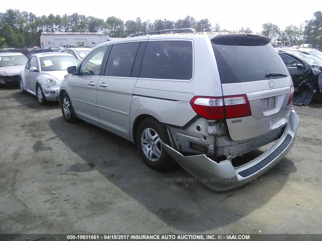 5FNRL38765B011644 - 2005 HONDA ODYSSEY EXL ვერცხლისფერი ფოტო 3