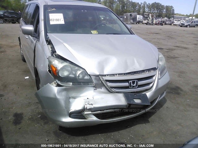 5FNRL38765B011644 - 2005 HONDA ODYSSEY EXL ვერცხლისფერი ფოტო 6