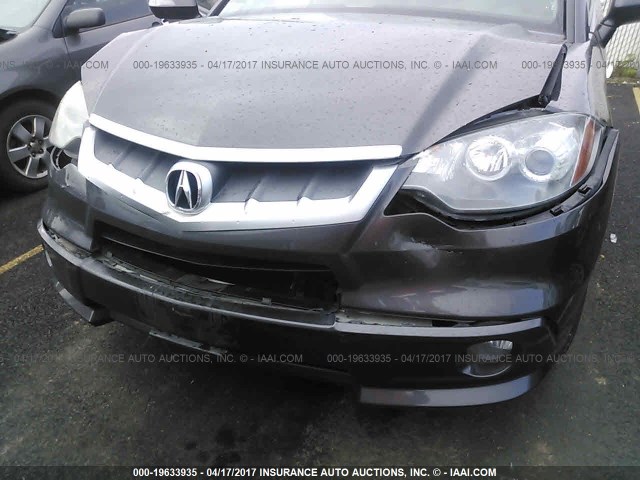 5J8TB18509A003664 - 2009 ACURA RDX TECHNOLOGY GRAY photo 6