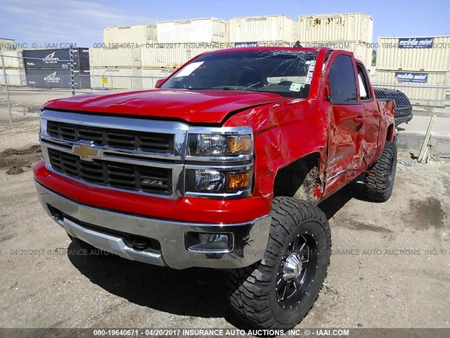 3GCUKREC1FG338658 - 2015 CHEVROLET SILVERADO K1500 LT RED photo 2