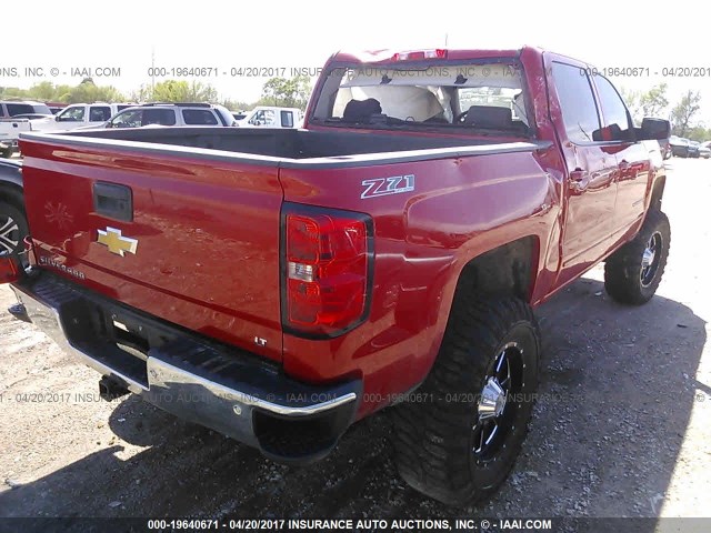 3GCUKREC1FG338658 - 2015 CHEVROLET SILVERADO K1500 LT RED photo 4