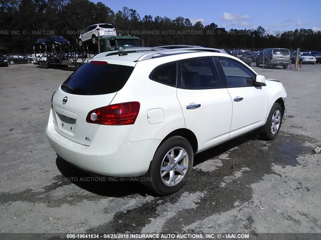 JN8AS5MT0AW005542 - 2010 NISSAN ROGUE S/SL/KROM WHITE photo 4