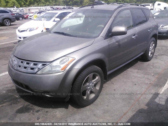 JN8AZ08T64W217472 - 2004 NISSAN MURANO SL/SE GRAY photo 2