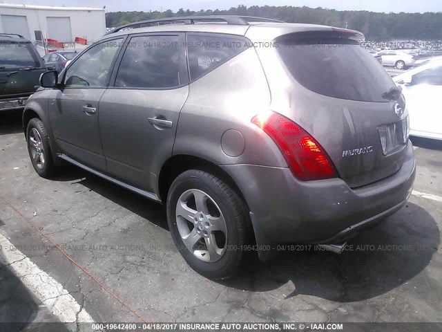 JN8AZ08T64W217472 - 2004 NISSAN MURANO SL/SE GRAY photo 3