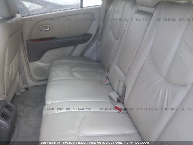 JTJGF10U320137035 - 2002 LEXUS RX 300 WHITE photo 8