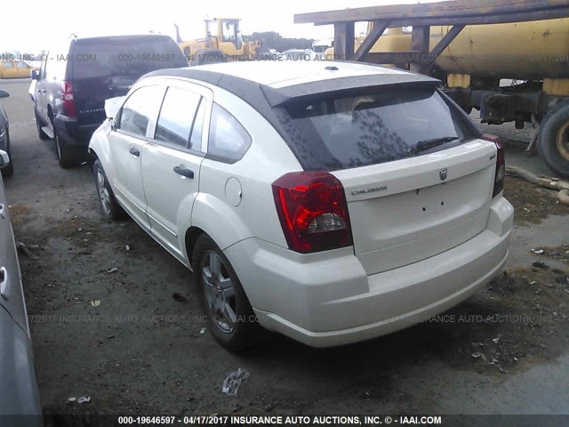 1B3HB48B07D167313 - 2007 DODGE CALIBER SXT WHITE photo 3