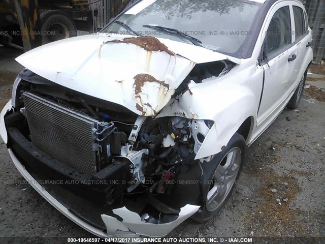 1B3HB48B07D167313 - 2007 DODGE CALIBER SXT WHITE photo 6