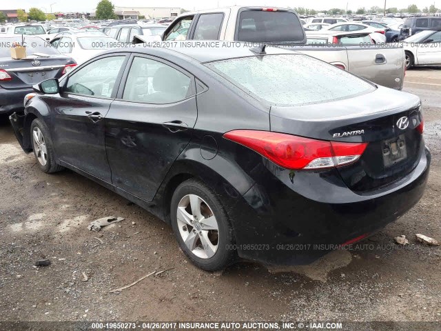 KMHDH4AE3CU390547 - 2012 HYUNDAI ELANTRA GLS/LIMITED BLACK photo 3