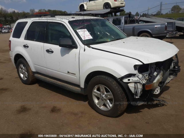 1FMCU59309KA71238 - 2009 FORD ESCAPE HYBRID WHITE photo 1