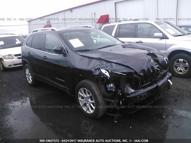 1C4PJMCS4EW121571 - 2014 JEEP CHEROKEE LATITUDE BLACK photo 1