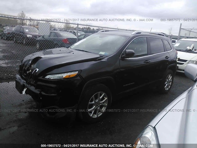 1C4PJMCS4EW121571 - 2014 JEEP CHEROKEE LATITUDE BLACK photo 2