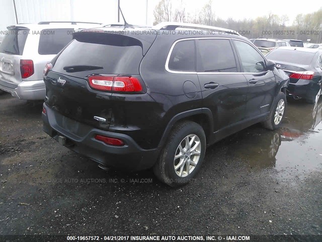 1C4PJMCS4EW121571 - 2014 JEEP CHEROKEE LATITUDE BLACK photo 4