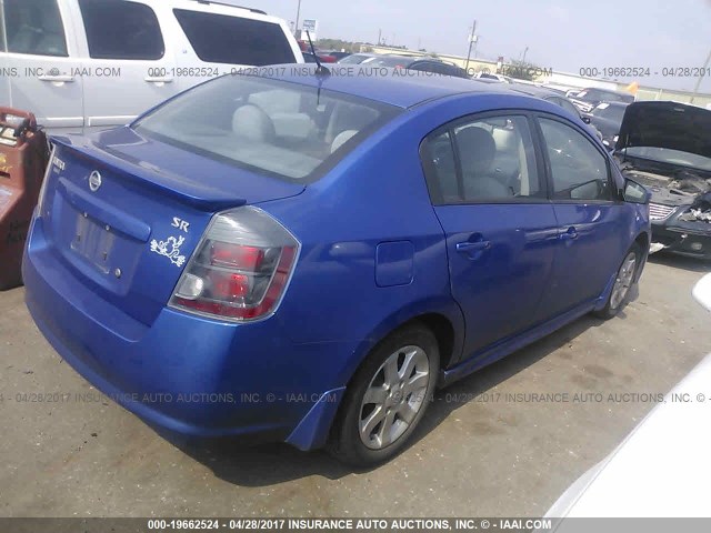 3N1AB6AP9BL688957 - 2011 NISSAN SENTRA 2.0/2.0S/SR/2.0SL BLUE photo 4