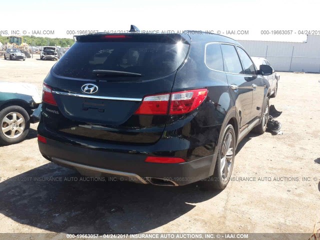 KM8SN4HF9EU076032 - 2014 HYUNDAI SANTA FE GLS BLACK photo 4