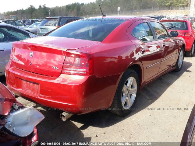 2B3KA53H48H174764 - 2008 DODGE CHARGER R/T RED photo 4