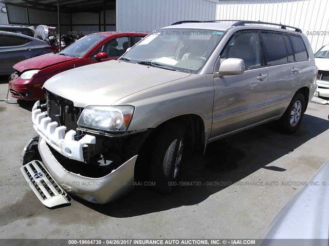 JTEDP21A550054459 - 2005 TOYOTA HIGHLANDER LIMITED GOLD photo 2