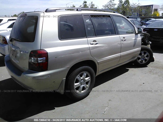 JTEDP21A550054459 - 2005 TOYOTA HIGHLANDER LIMITED GOLD photo 4