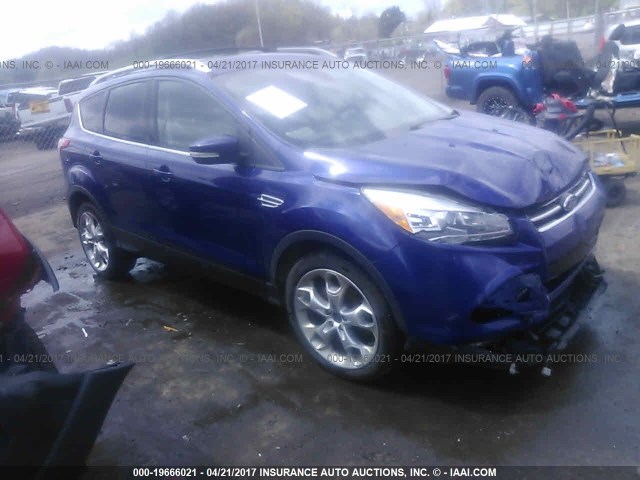 1FMCU9J98DUB53190 - 2013 FORD ESCAPE TITANIUM BLUE photo 1