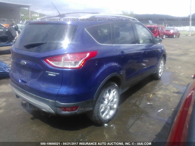 1FMCU9J98DUB53190 - 2013 FORD ESCAPE TITANIUM BLUE photo 4