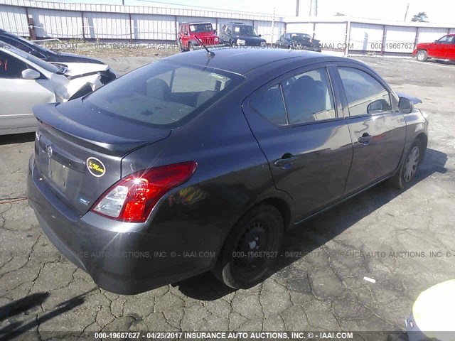 3N1CN7AP8FL828136 - 2015 NISSAN VERSA S/S PLUS/SV/SL GRAY photo 4