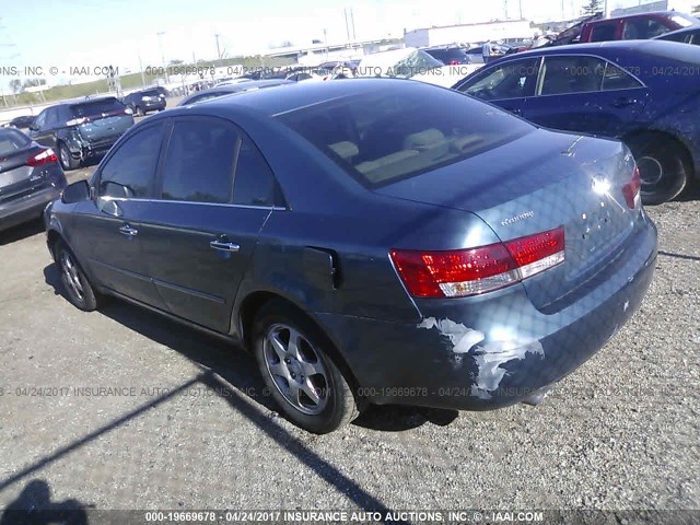 5NPEU46F36H028979 - 2006 HYUNDAI SONATA GLS/LX BLUE photo 3